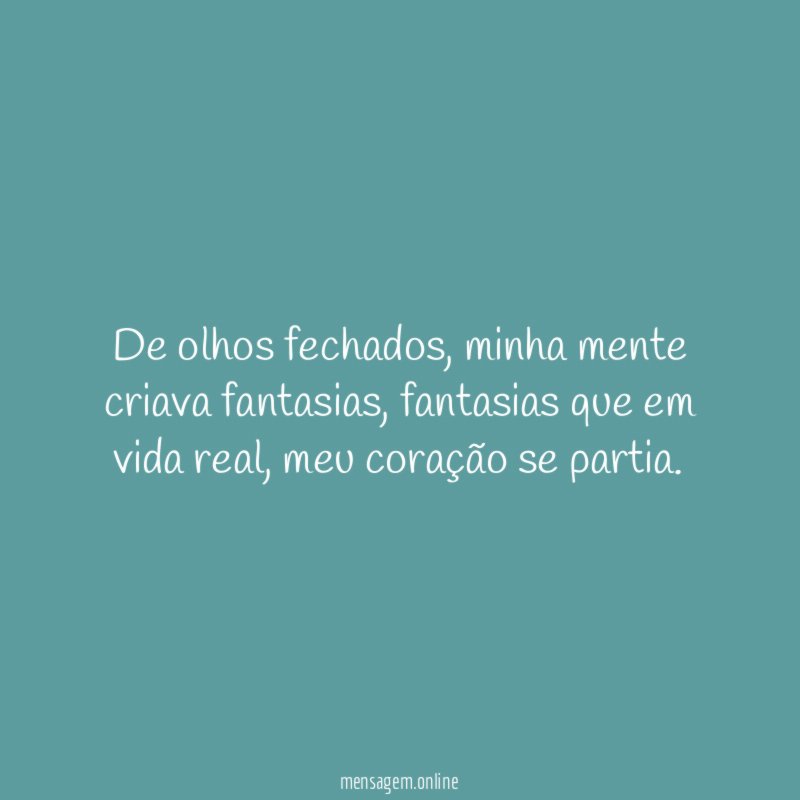 De olhos fechados