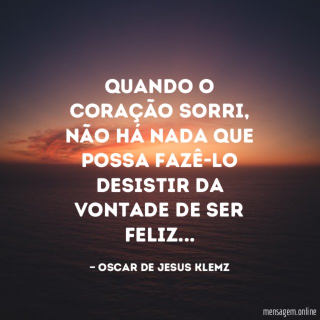 Quando o coração sorri