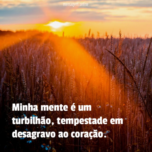 Minha mente é um turbilhão