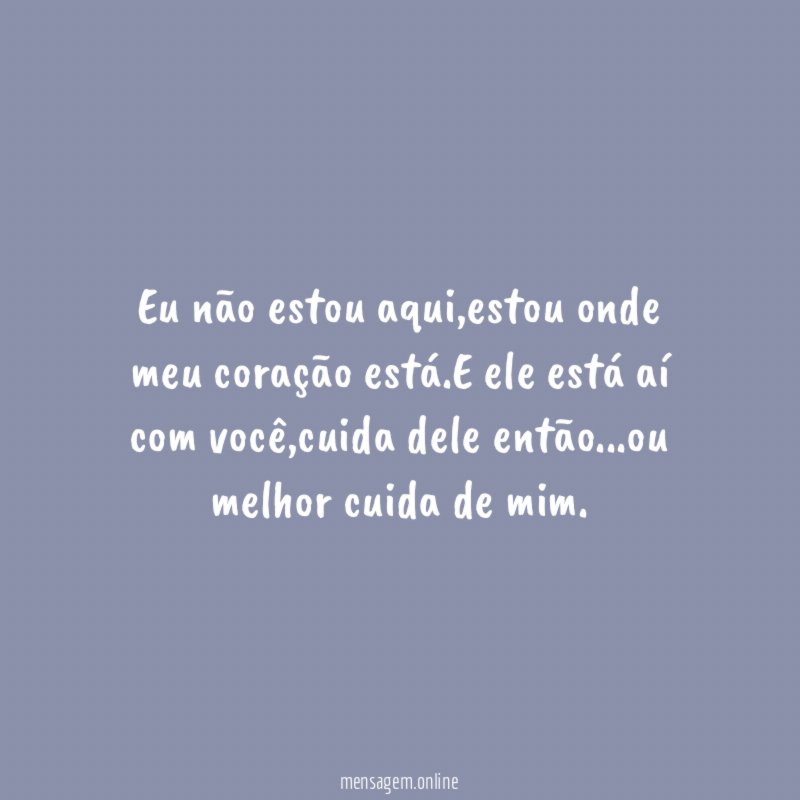 Eu não estou aqui