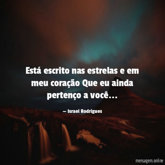 Está escrito nas estrelas e em meu coração