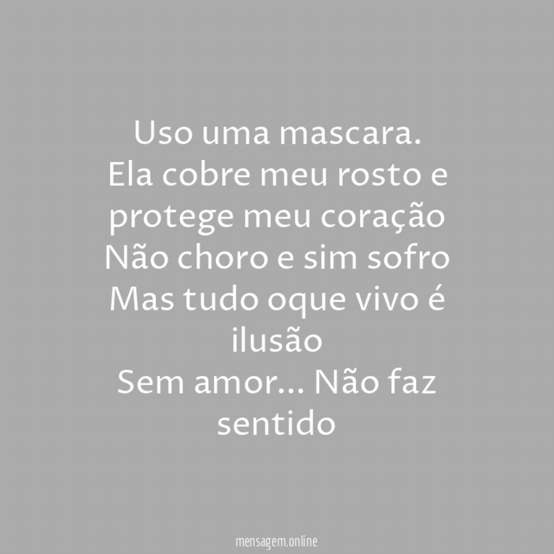 Uso uma mascara