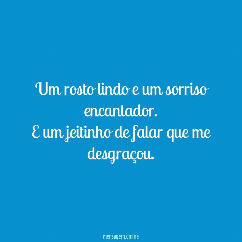 Um rosto lindo e um sorriso encantador