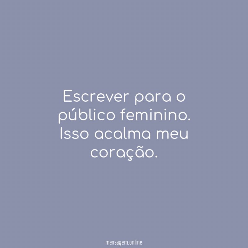 Escrever para o público feminino
