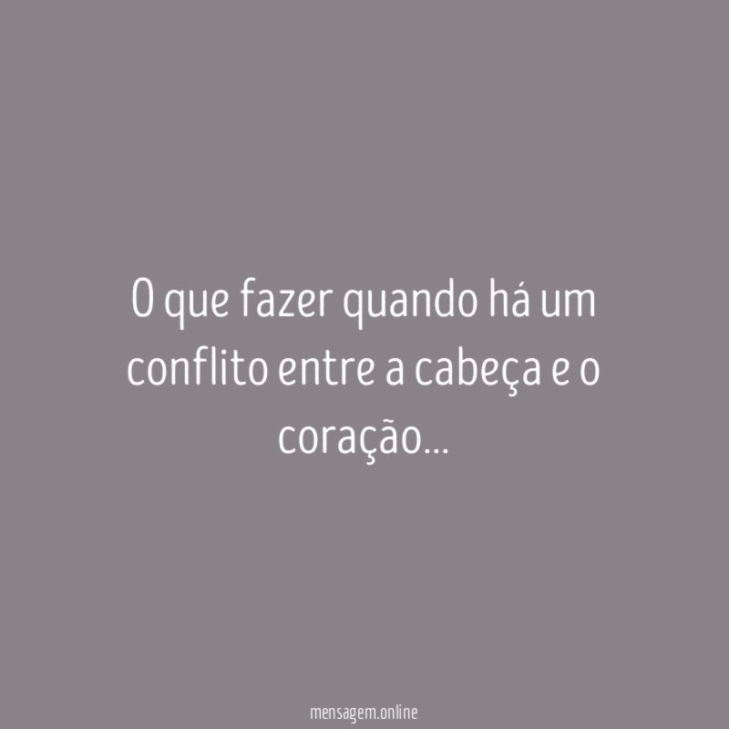 O que fazer quando há um conflito