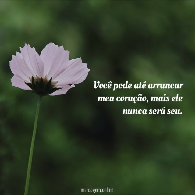 Você pode até arrancar meu coração