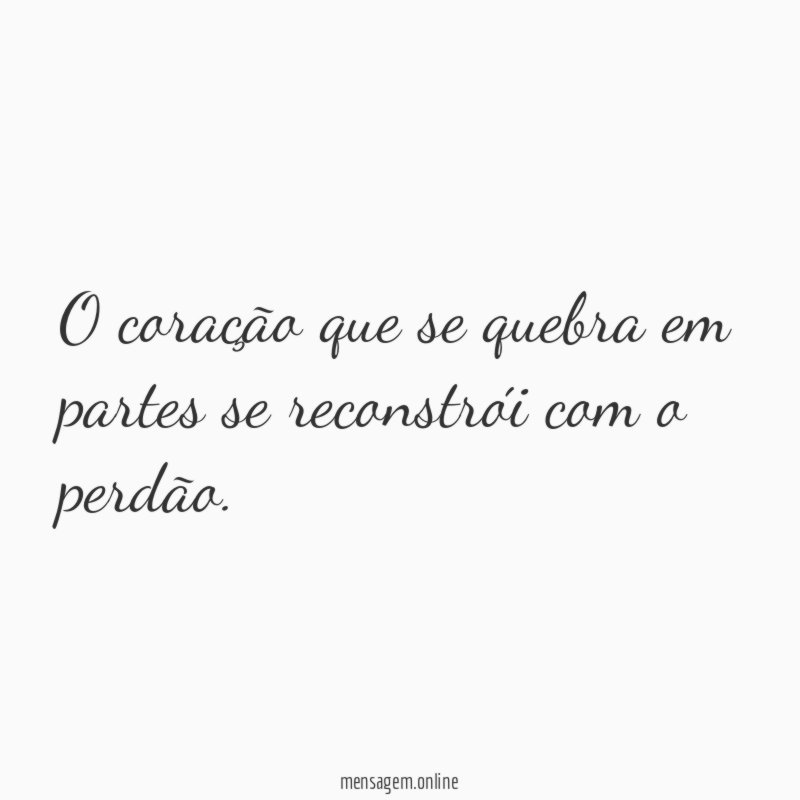 O coração que se quebra em partes se