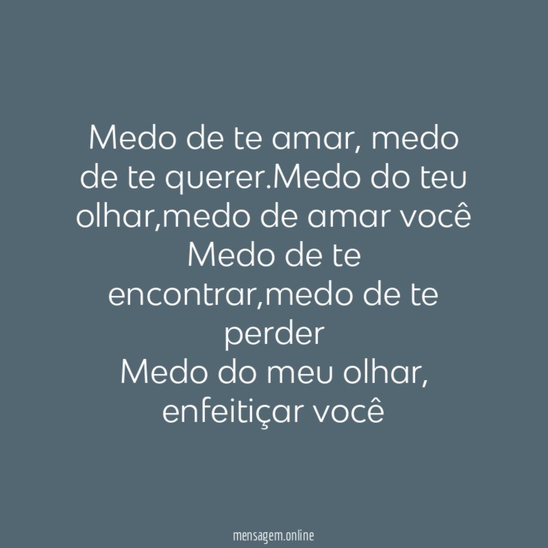 Medo de te amar