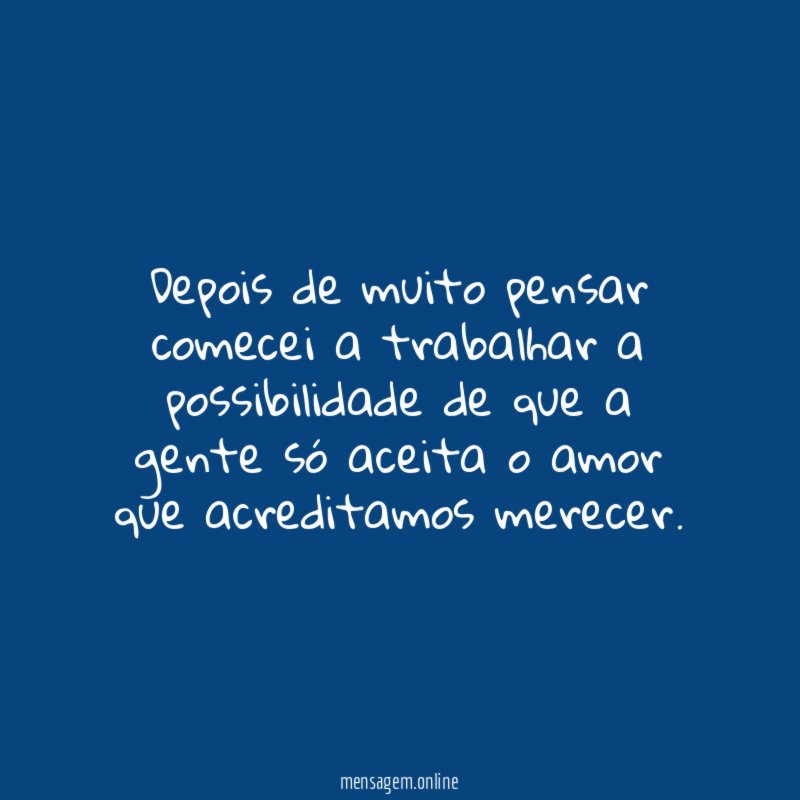 Depois de muito pensar comecei a trabalhar a