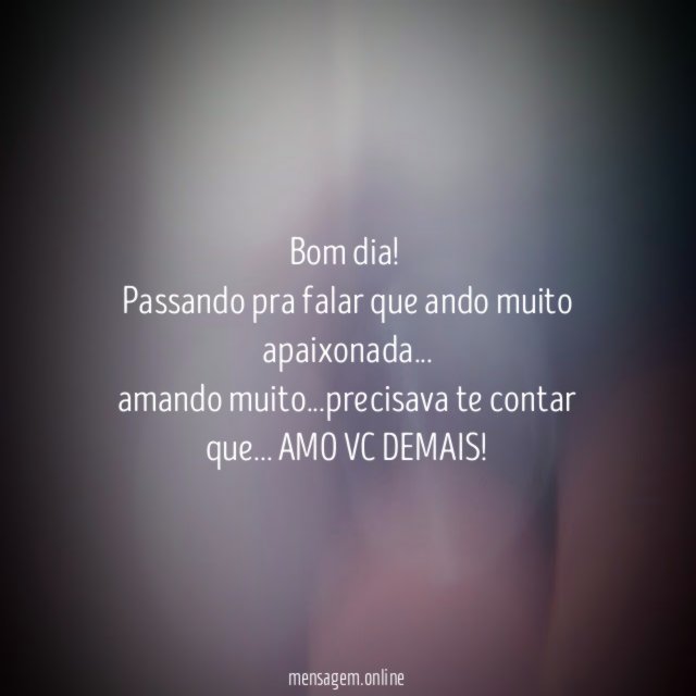 Bom dia!