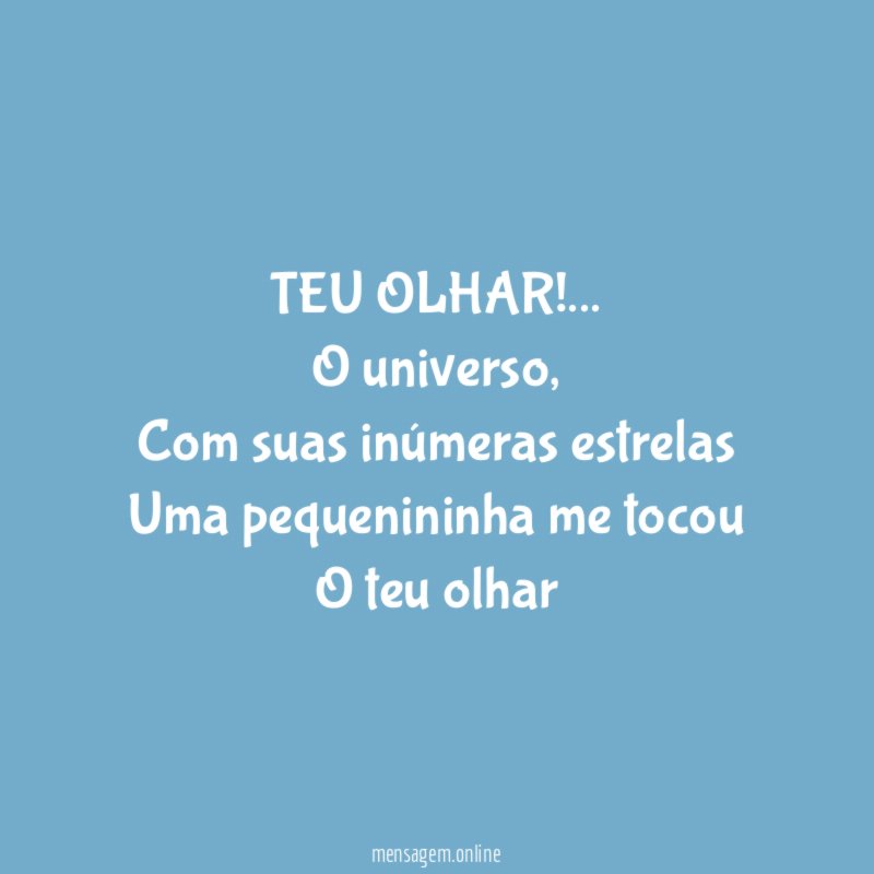 TEU OLHAR!…