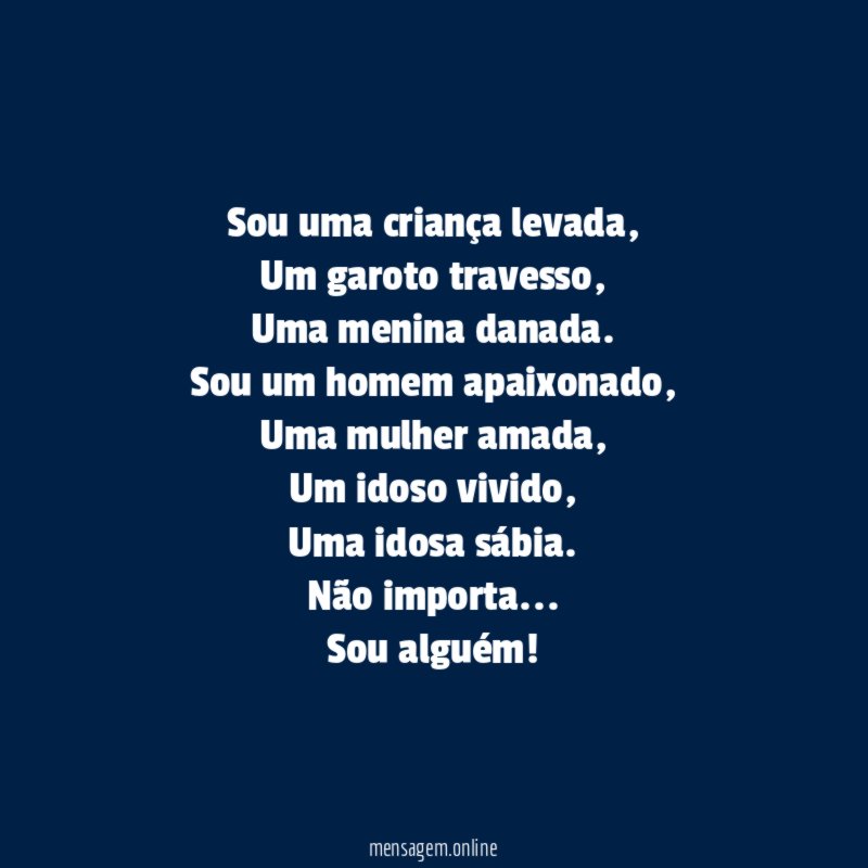 Sou uma criança levada