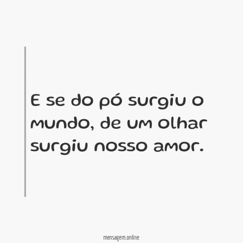 E se do pó surgiu o mundo