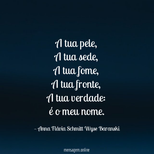 A tua pele,