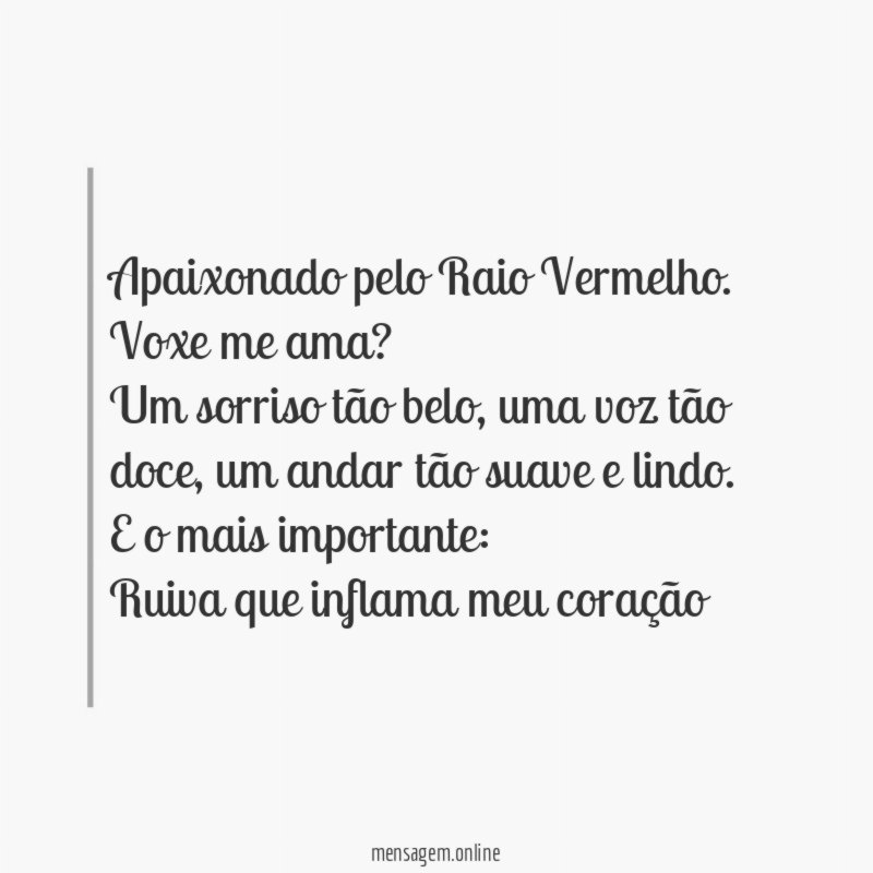 Apaixonado pelo Raio Vermelho
