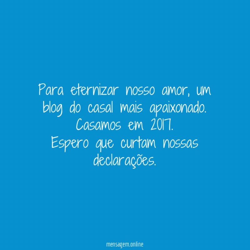 Para eternizar nosso amor