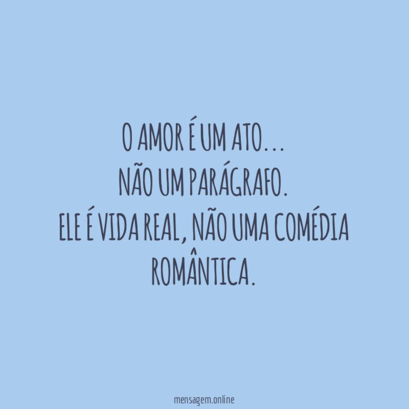 O amor é um ato