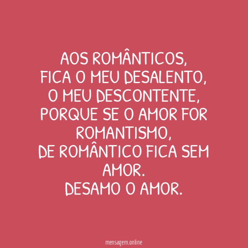 Aos românticos