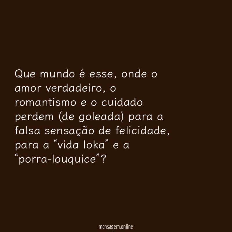 Que mundo é esse