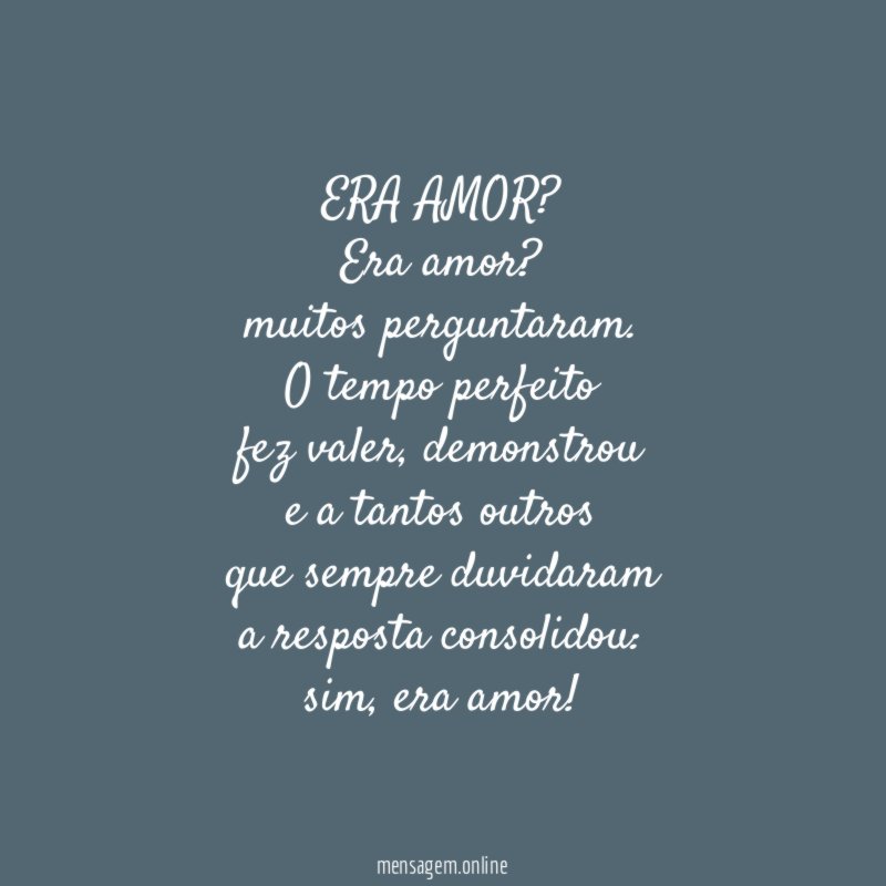 ERA AMOR?