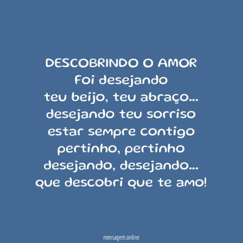 DESCOBRINDO O AMOR