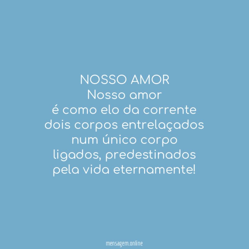 NOSSO AMOR