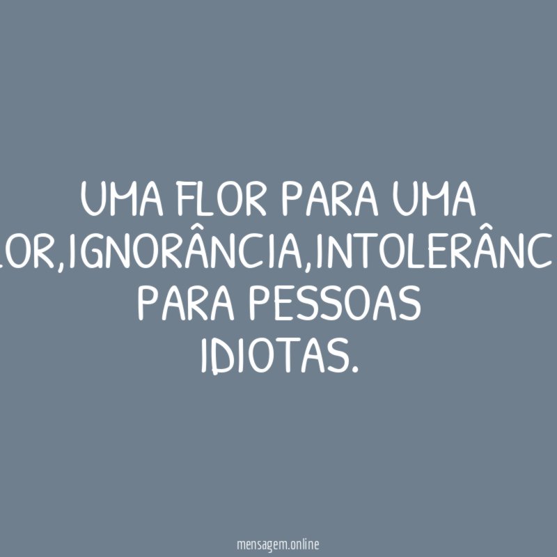Uma flor para uma flor