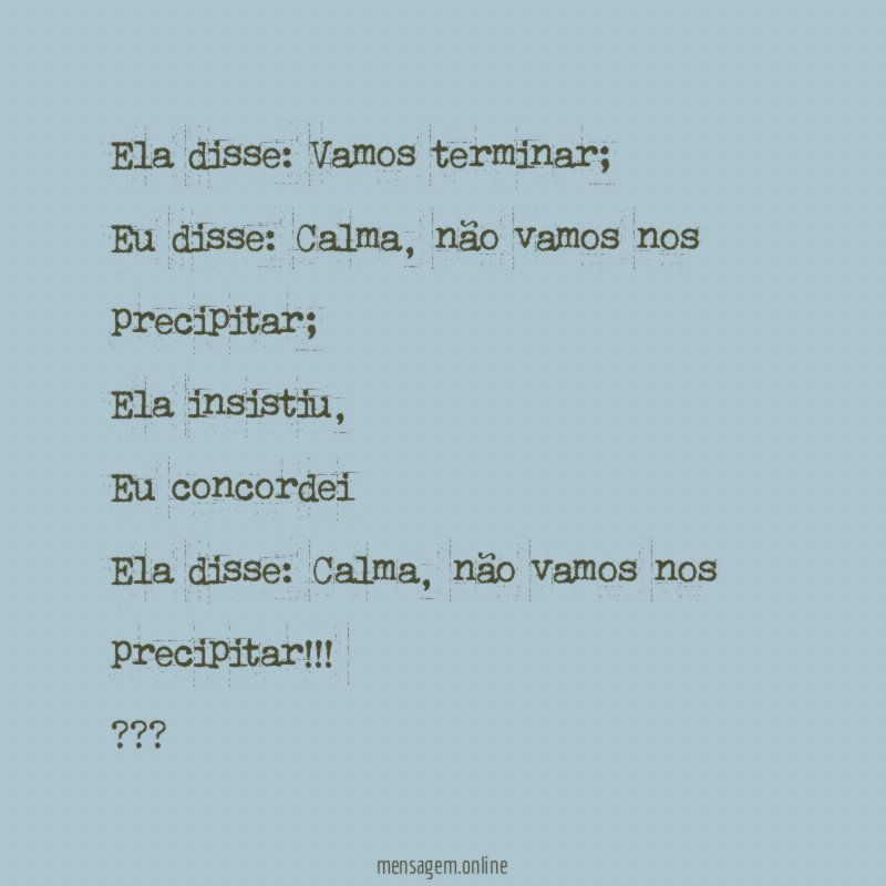 Ela disse