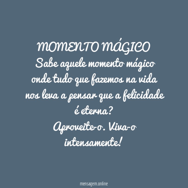 MOMENTO MÁGICO