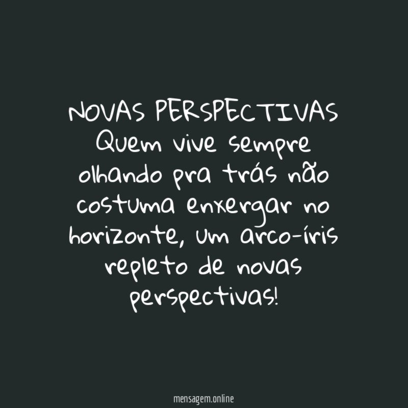 NOVAS PERSPECTIVAS