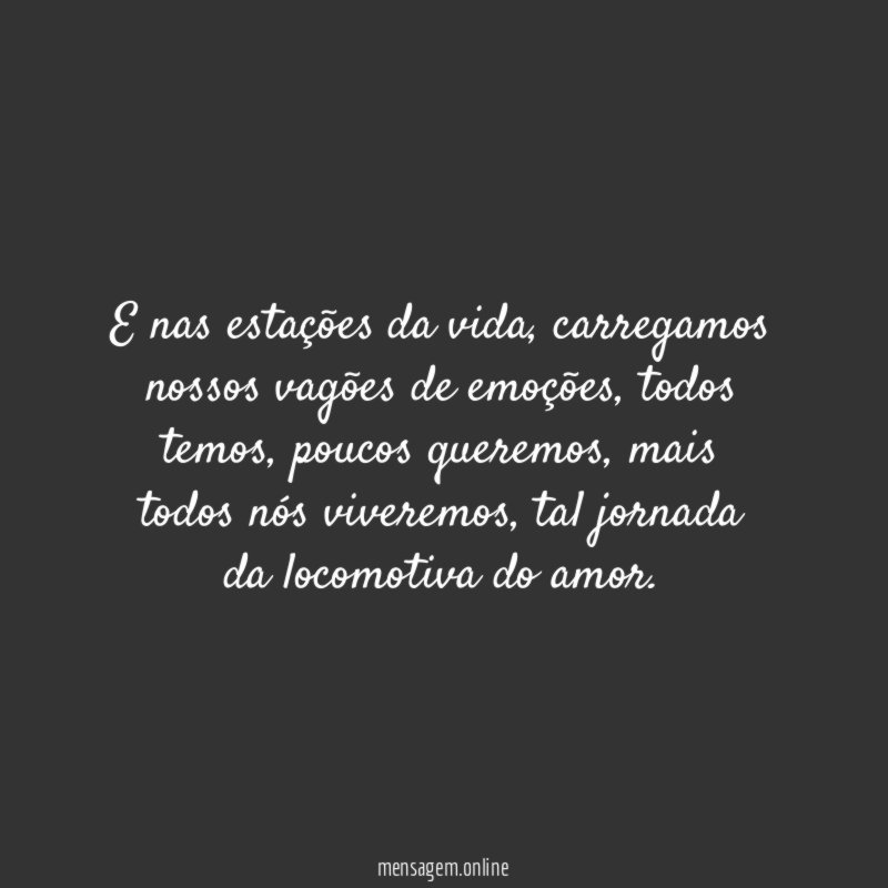E nas estações da vida