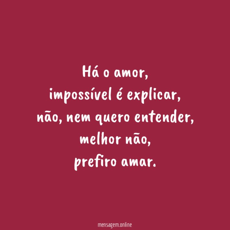 Há o amor