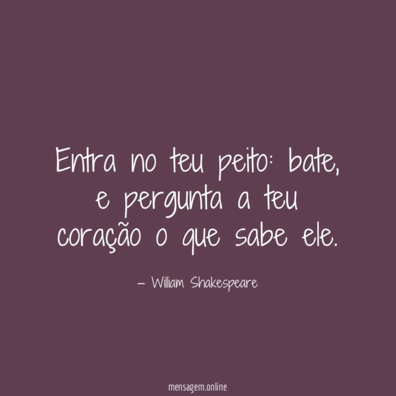 Entra no teu peito