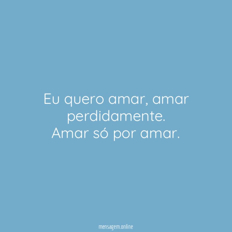 Eu quero amar