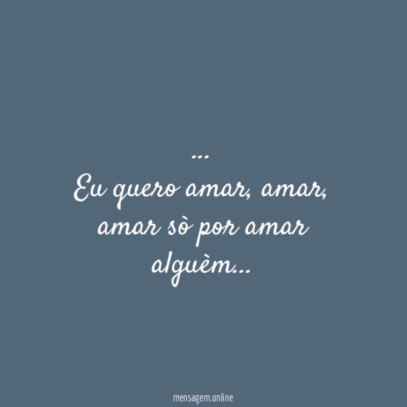 Eu quero amar