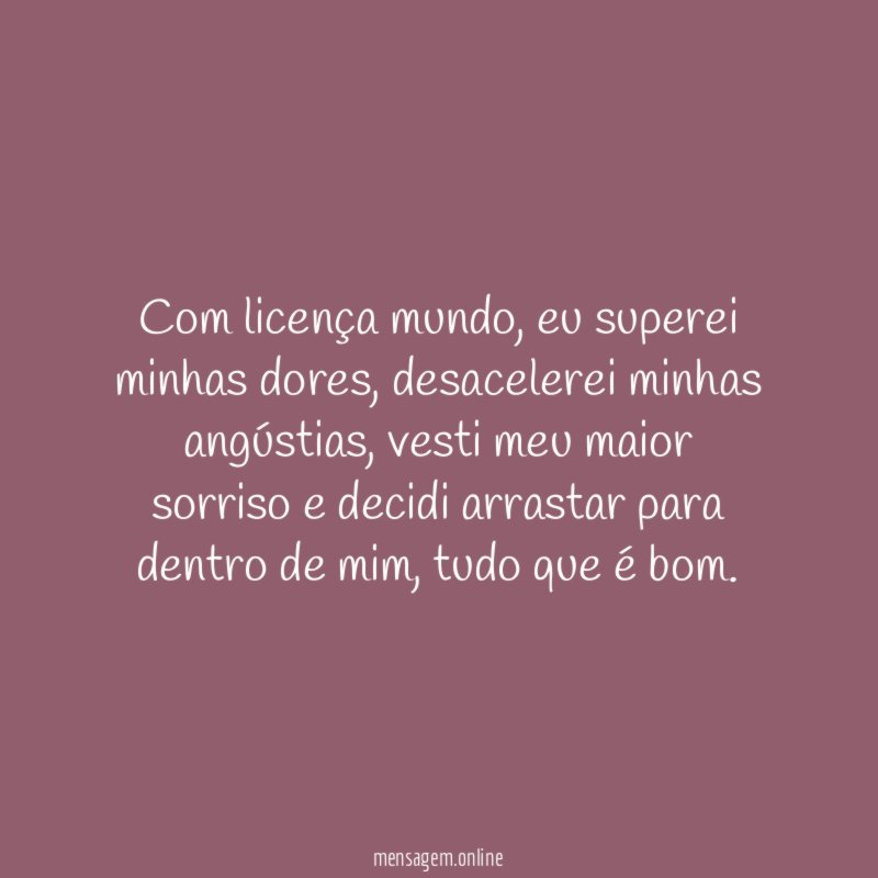 Com licença mundo