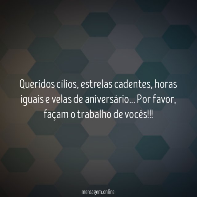 Queridos cílios