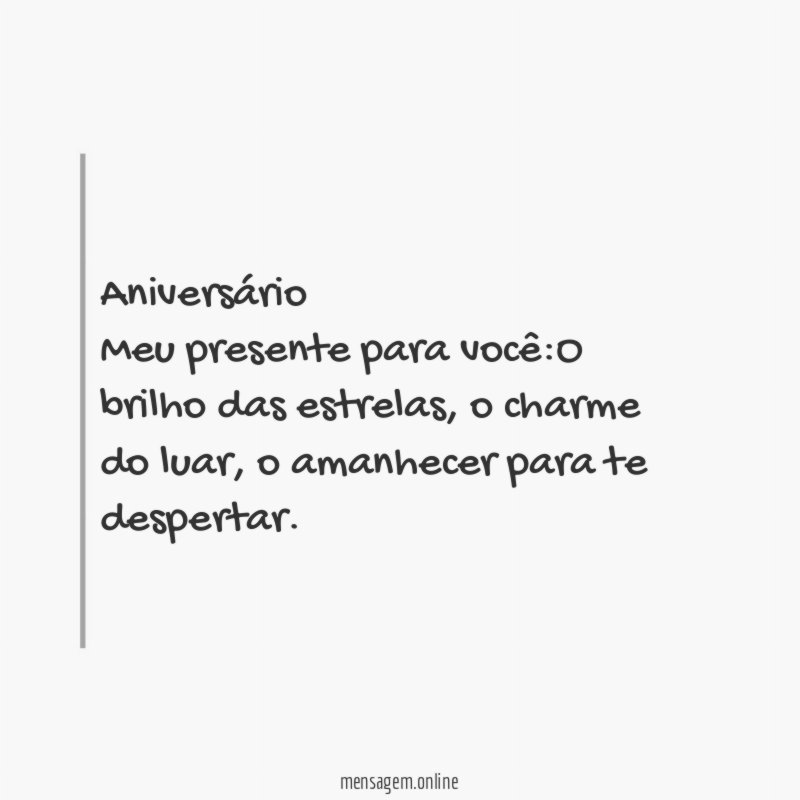 Aniversário Meu presente para você