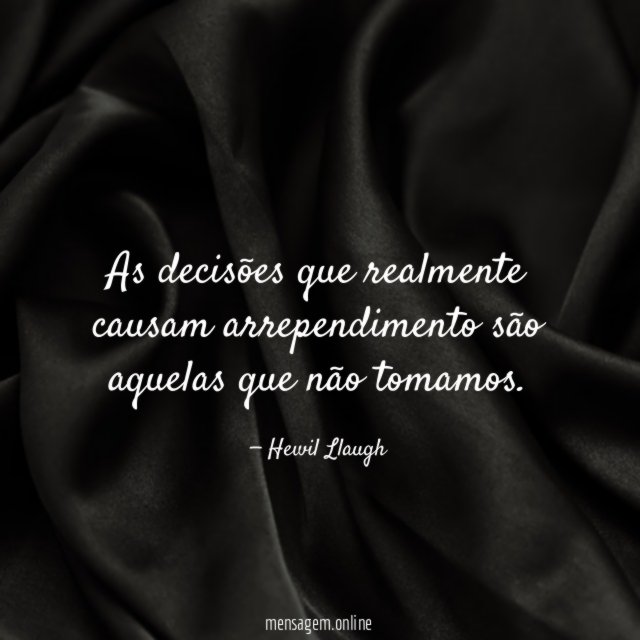 As decisões que realmente causam arrependimento são aquelas