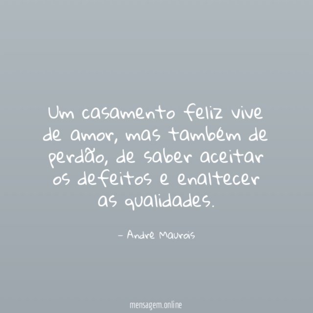 Um casamento feliz vive de amor