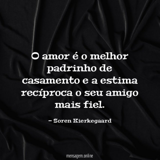 O amor é o melhor padrinho de casamento