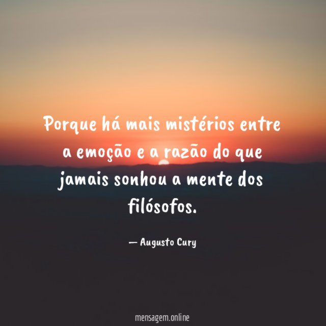 Porque há mais mistérios entre a emoção
