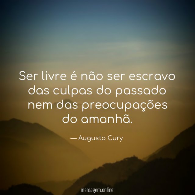 Ser livre é não ser escravo das culpas