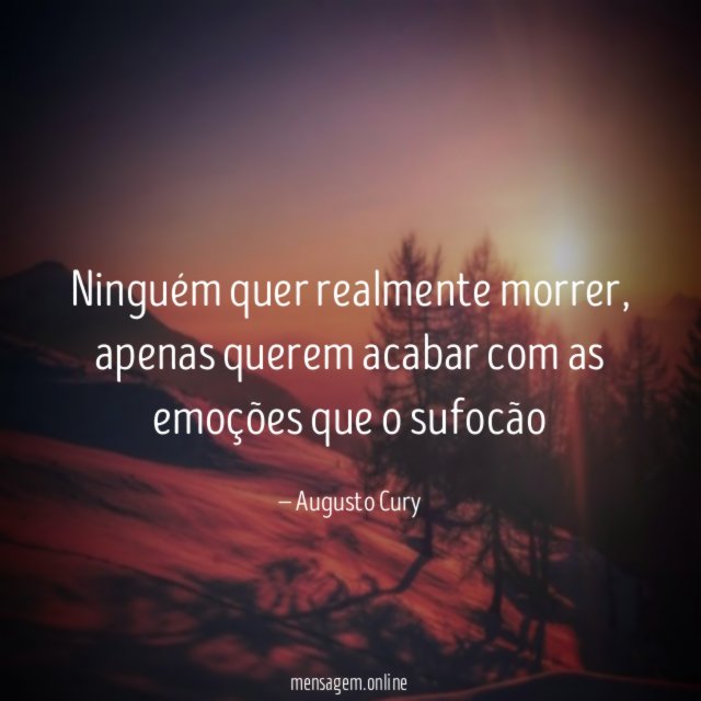 ninguém quer realmente morrer