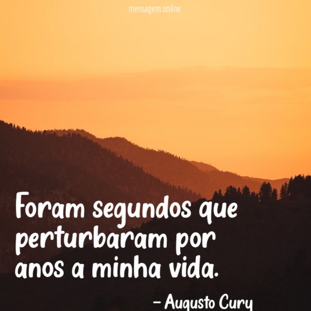 Foram segundos que perturbaram por anos a minha vida