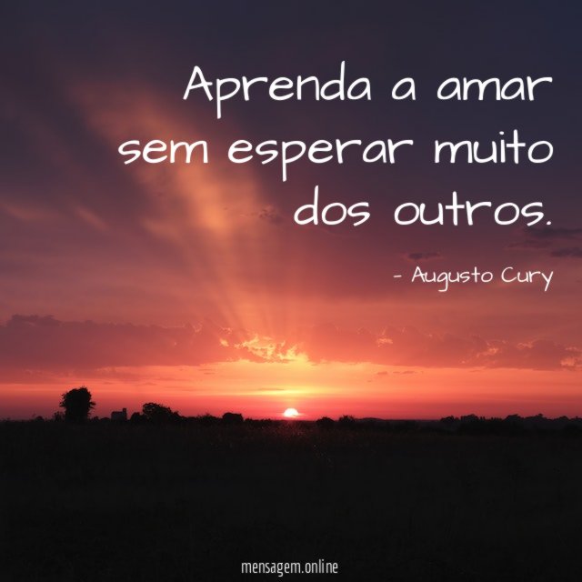 Aprenda a amar sem esperar muito dos outros