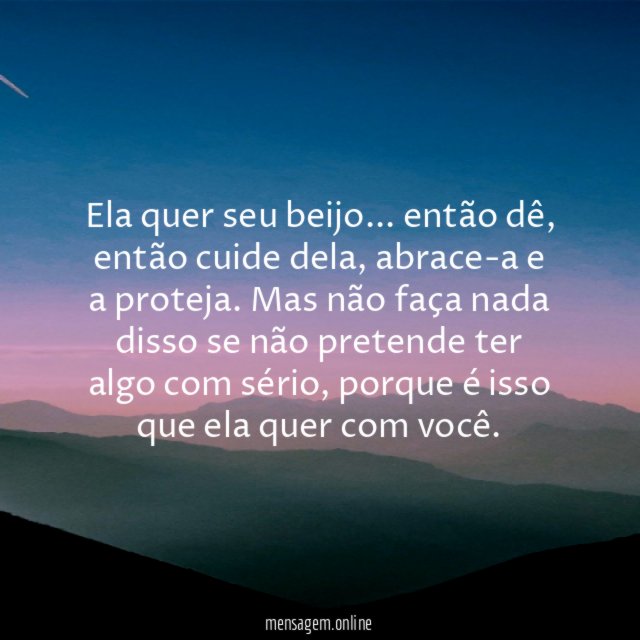 Ela quer seu beijo