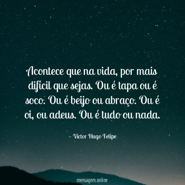 Acontece que na vida