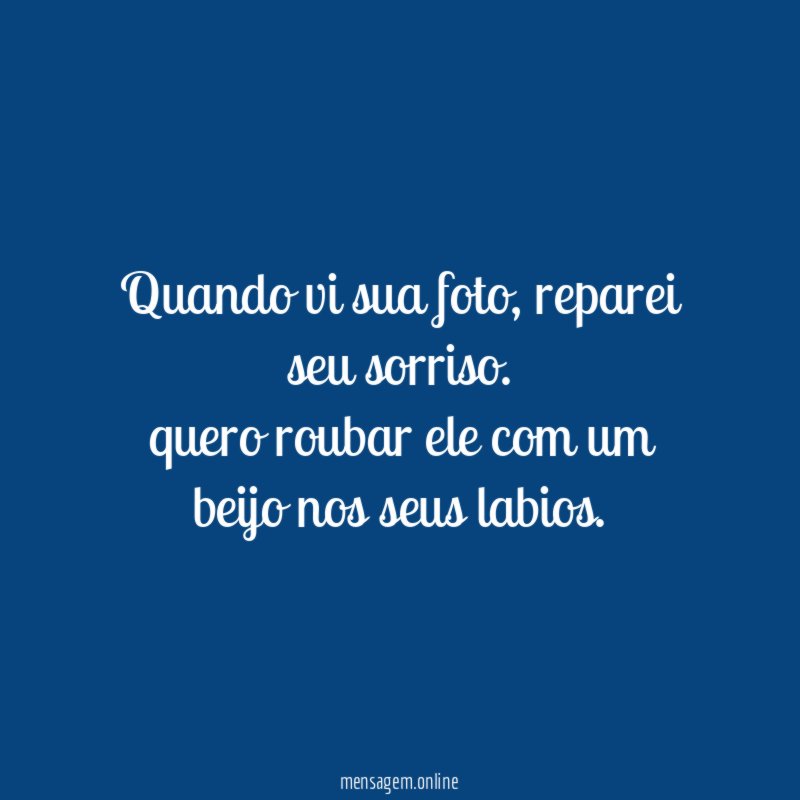 Quando vi sua foto