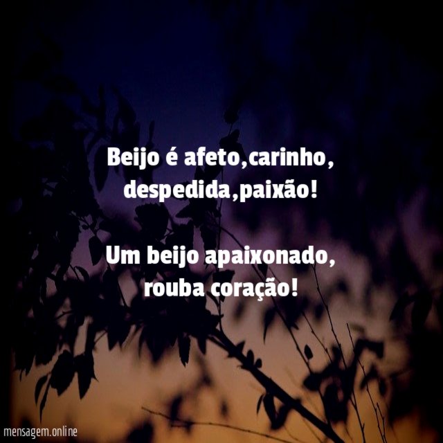 Beijo é afeto